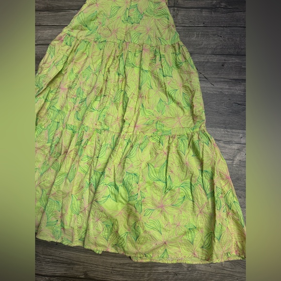 Lilly Pulitzer Green and Pink Strapless Dress - Picture 7 of 13